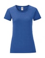 Dames T-shirt Iconic Fruit of the Loom 61-432-0 Heather Royal